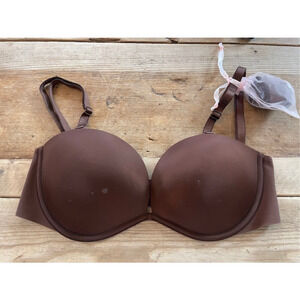 Victoria's Secret Ganache Brown 36C Bare Every Way Strapless Bra VS